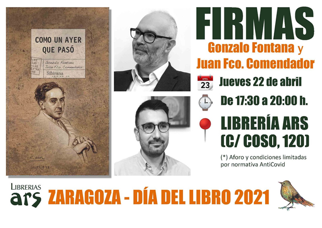 Gonzalo Fontana y Juan Fco. Comendador firmarán ejemplares de Como un ayer que pasó en Librería Ars